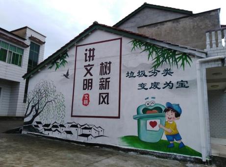  霍邱墙绘是现在流行的墙体广告